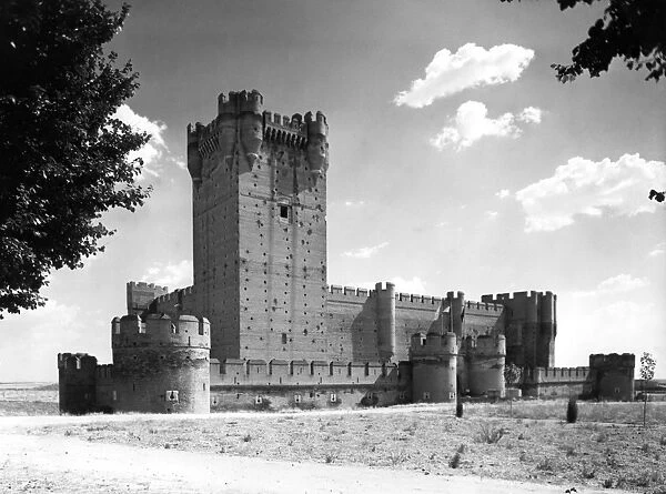 The Spanish royal palace fortress at Medina del Campo, Castile, Spain. Cesare