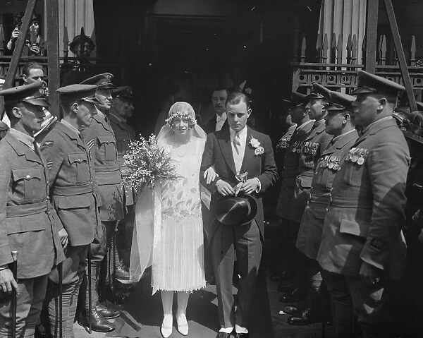 Squadron leader Ridleys wedding. The marriage arranged between Squadron leader C A Ridley