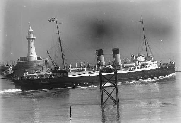 SS Biarritz leaving Dover with the Royal party on board. 1923