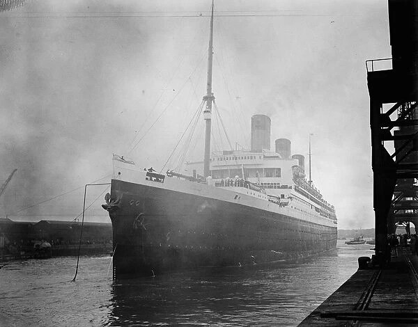 The SS Majestic with Lord and Lady Mountbatten on board 28 September 1922