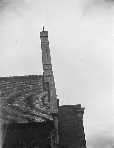St Andrews Church tower in Gravesend, Kent. 1939