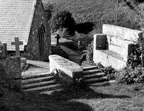 St Levan Church near Penzance, Cornwall The cattle grid has been in existence for