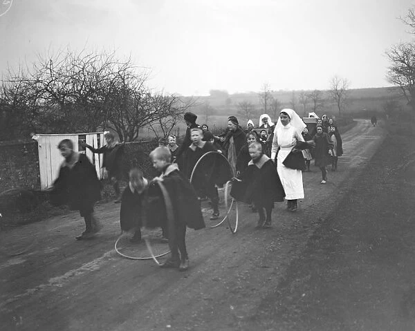 At the St Nicholas Home for Raid Shock Children at Chailey in Sussex. 5 March 1918