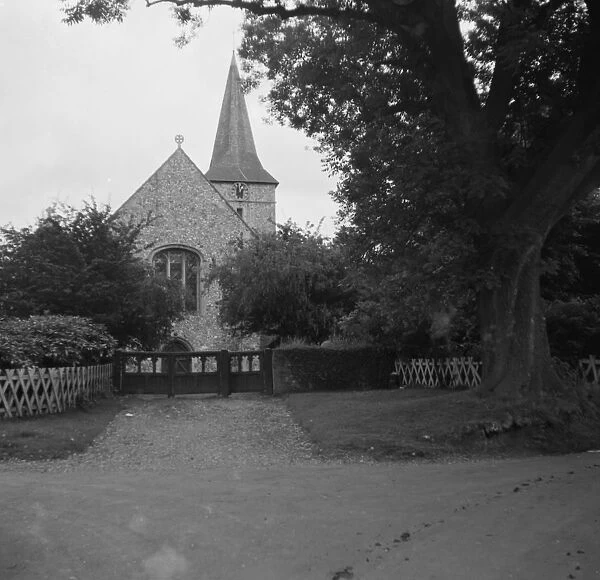 St Peter and St Paul church in Cudham, Kent. 1936