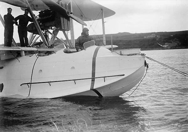 Start of the great air adventure. Four flying boats off to Singapore from Cattewater
