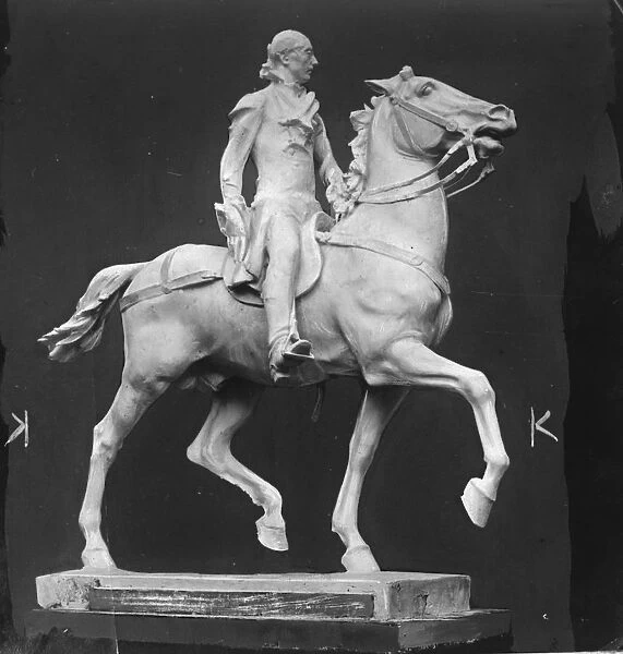 A statue to Lafayette. This equestrian statue will be unveiled in Mount Vernon Place