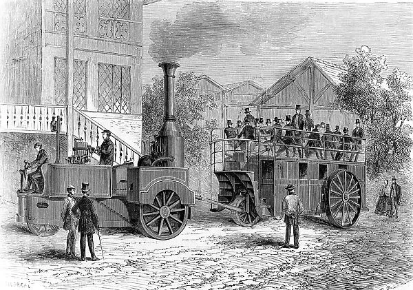 Steam train for route ordinaire no 78. 19th century