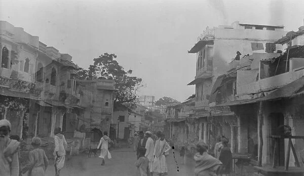 The streets of Udaipur in India 1921