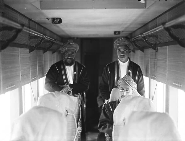 Sultan of Zanzibar at Croydon aerodrome. A flight over London. 8 June 1929