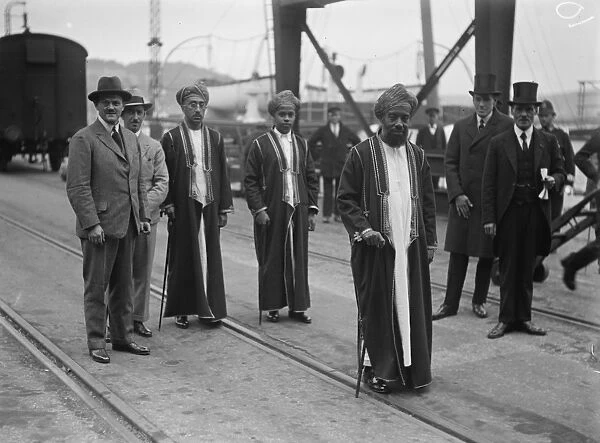 The Sultan of Zanzibar landing at Dover. 31 May 1929