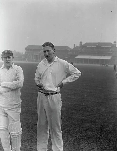 Surreys new cricketer. Alf Gover, the new Surrey cricketer. 24 April 1928