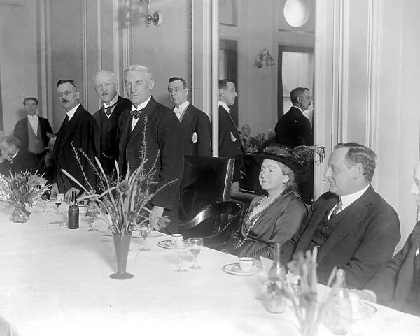 Taken for the daily news - Lunch to Mr Gardiner. left to right A, G. G, Major General