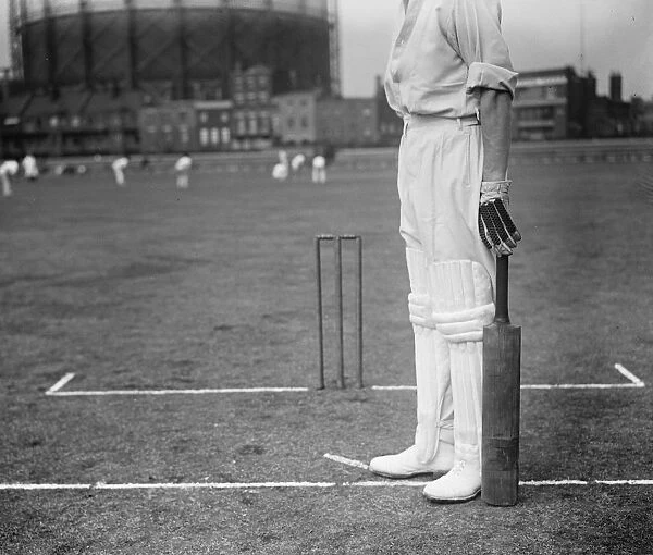 Taken for Douglas Jardine. Cricket crease. 10 September 1929