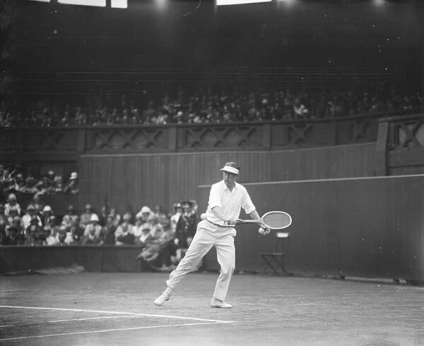 Tennis at Wimbledon. Howard Kinsey in play against. 30 June 1926