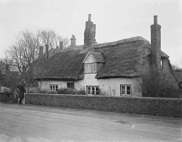 A thatched cottage in Lydd, Kent. 1939