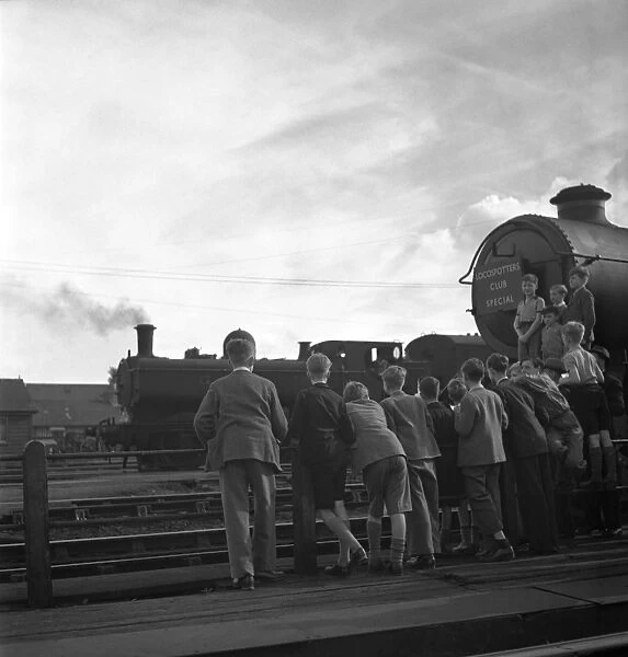 Trainspotters Club outing Young members of the trainspotters club admire the steam