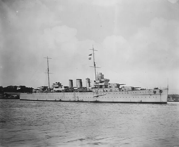 Trials of Britains latest cruiser. Britains latest cruiser, HMS Cornwall