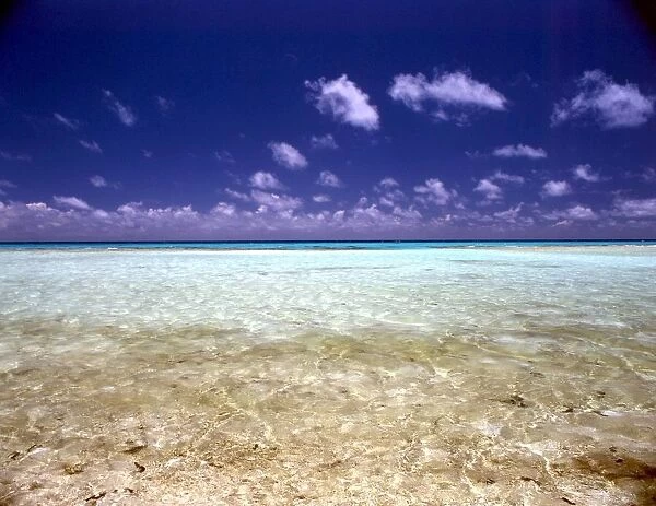TROPICAL ISLANDS - French Polynesia. The sea off Bora Bora in the Society Islands