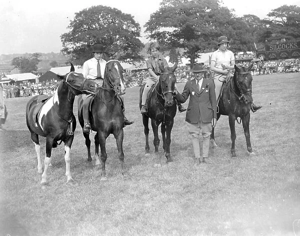 Tunbridge Wells Show. Prizes for jumping. 1934
