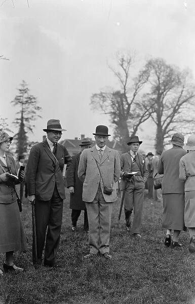 United Hunt meeting at Lingfield, Surrey. The Duke of Norfolk, Bernard Fitzalan-Howard