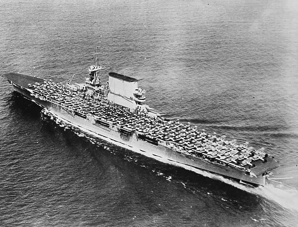 The USS Saratoga, US Aircraft carrier. 4 July 1929