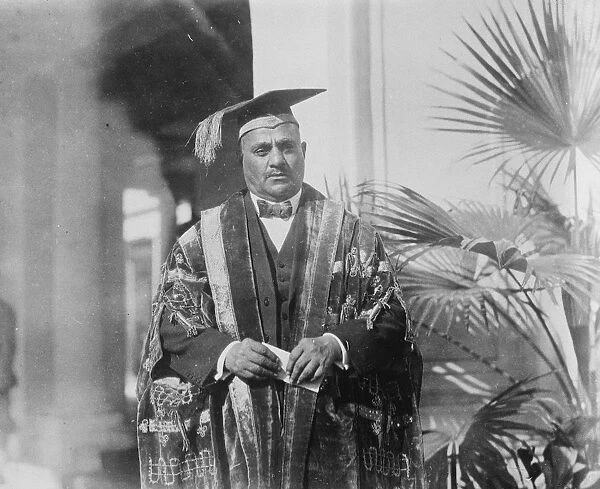 Vice Chancellor of Delhi University. Sir Hari Singh Gour in his robes as Vice