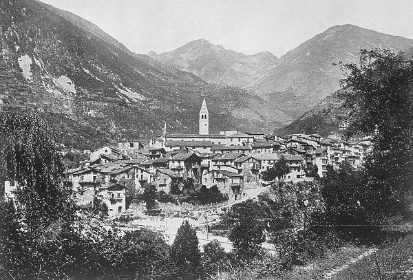 Village cut off by landslide. The village of St Martin de Vesubie, which has been