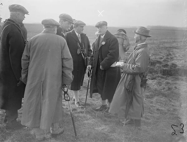 The Waterloo Cup at Altcar Mr Mugliston ( wearing glasses ) who has attended 53