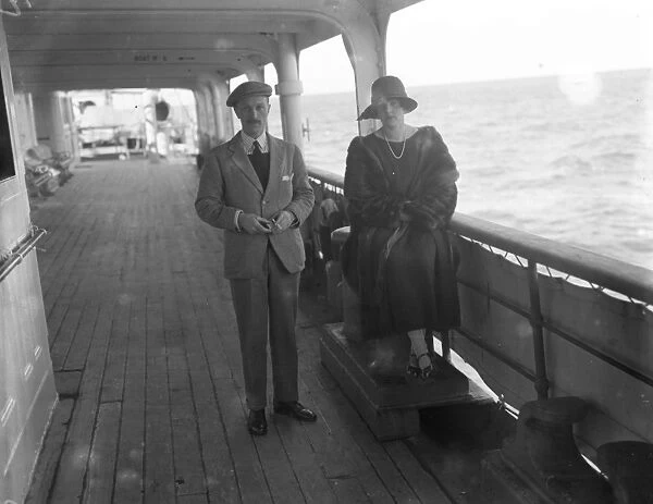 On their way to Cairo, Egypt, Major H MacDowell Pollock and his sister, Mrs Cleaver