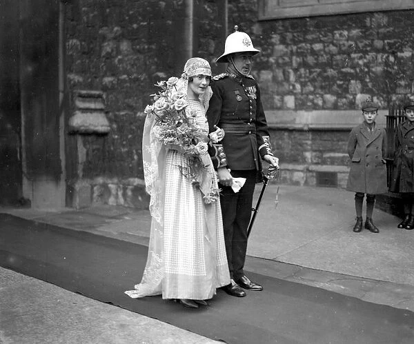 Wedding of Captain Gerald E. Haszard, O. B. E. D. S. (of Lamorna, Cormwall) and Miss Dyonese Levett