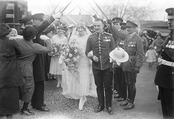 Wedding Captain H Webber, R M and Miss R J Pearce were married at the Chapel of