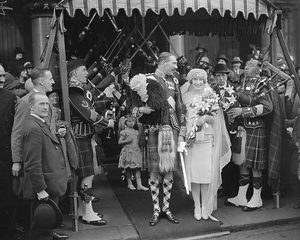 Wedding of Captain Walter Leslie, Seaforth Highlanders ( Lavernock Emsworth )