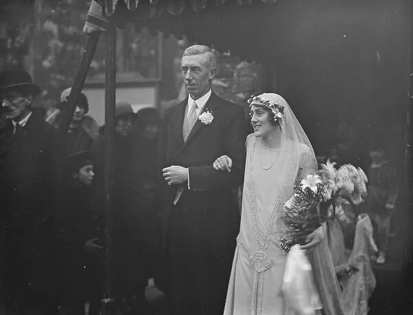 Wedding. Com E Bruce Gardyne and Miss J McLaren were married at St Peters Cranley Gardens