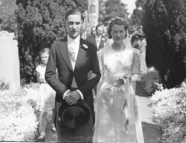 The wedding of Guy Farrr and Mary Stacey in Crayford, Kent. The bride and bridegroom
