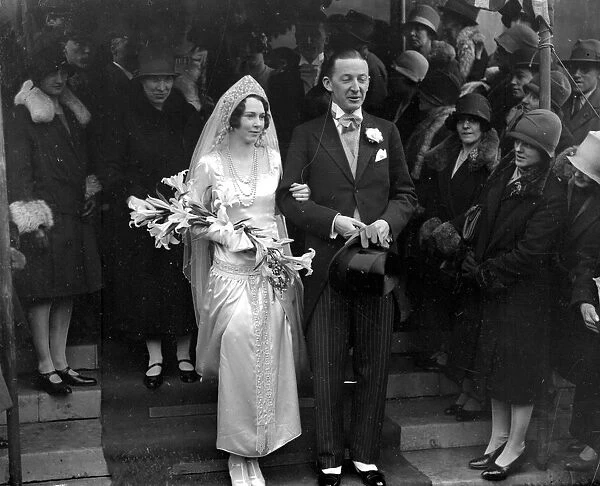 Wedding of Lieut E. P. M. Davis, A. F. C, A. M. and Miss Frederika Van Der Goes (daughter