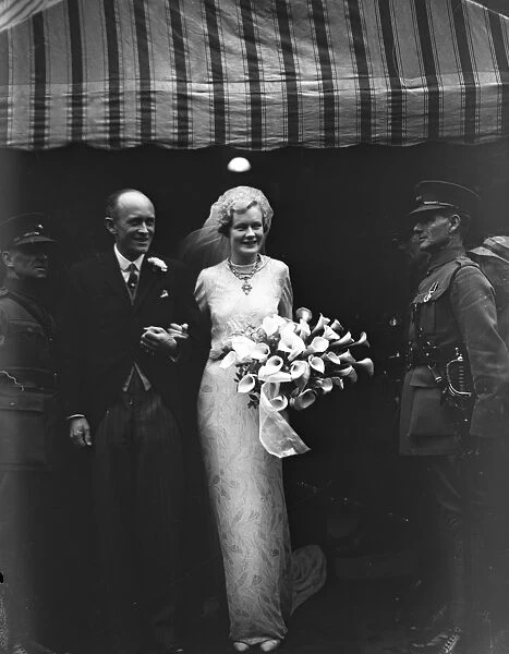 Wedding of Major James Hare, ( 60th rifles ) and Miss Diana Woodroffe at Holy Trinity Church