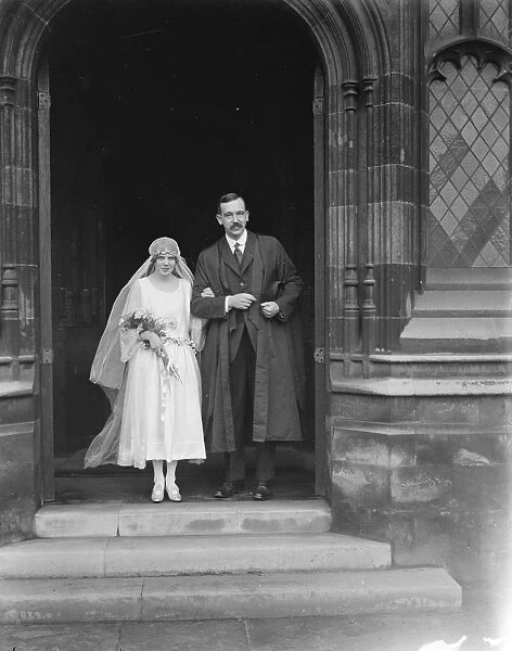 Wedding Miss Eileen Mary Rutherford the 20 year old daughter of Sir Ernest Rutherford Cavendish