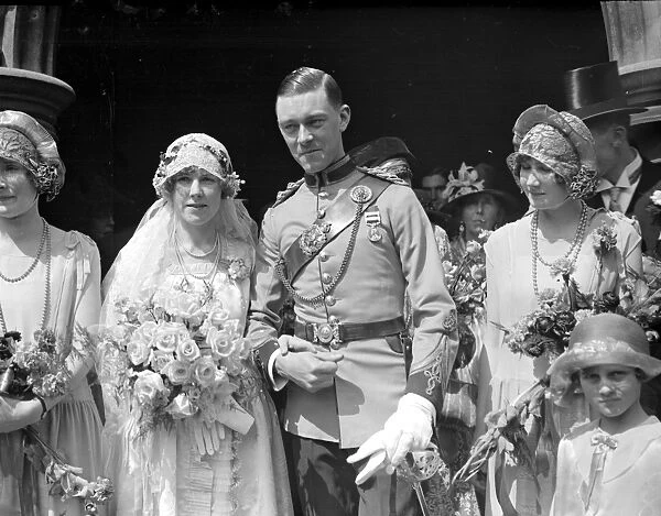Wedding of Mr A. C. E. West, 10th Baluch Regiment, and Miss Mabella Lyall Reynolds
