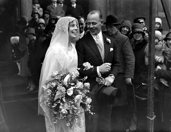 Wedding of Mr Arthur Mills and Miss Kathleen Macnaughton at St Columbas Pont Street, London