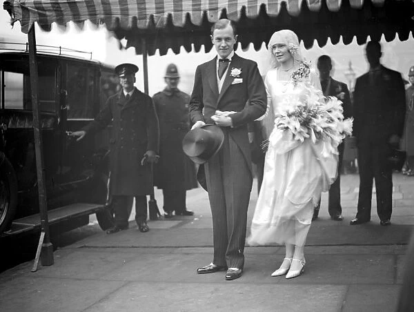 Wedding of Mr D. Oakshott and Miss Joan Withington at St Margarets, Westminster