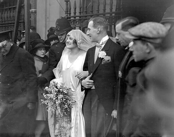 Wedding of Mr R. H. L. Brackenbury and Miss Trewly Springman at St marks, North Audley Street