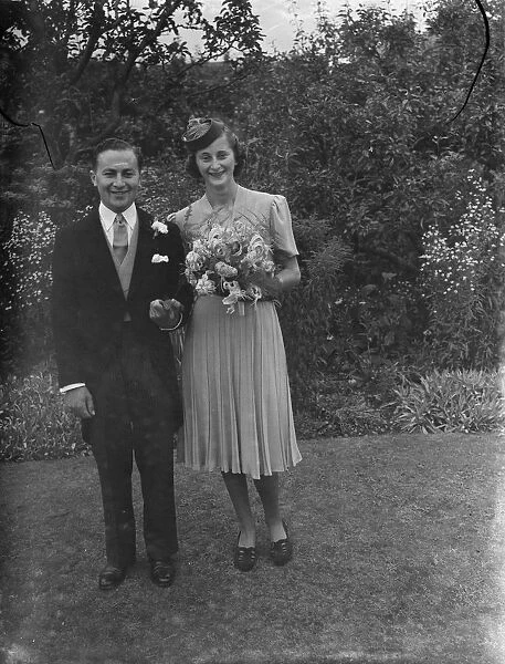 The wedding of Mr Roy Pearl and Miss Patricia Kirby in Sidcup, Kent. The bride and groom