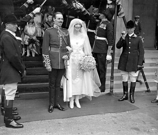 Wedding of Sir Alexander Stanier, Welsh Guards and Miss Dorothy Miller (daughter of Gen