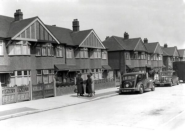 Welling, London 1938. Typical residential street scene