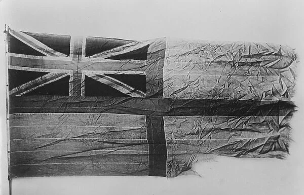 The White ensign flown by HMS Chester at the Battle of Jutland, 31st May, 1916