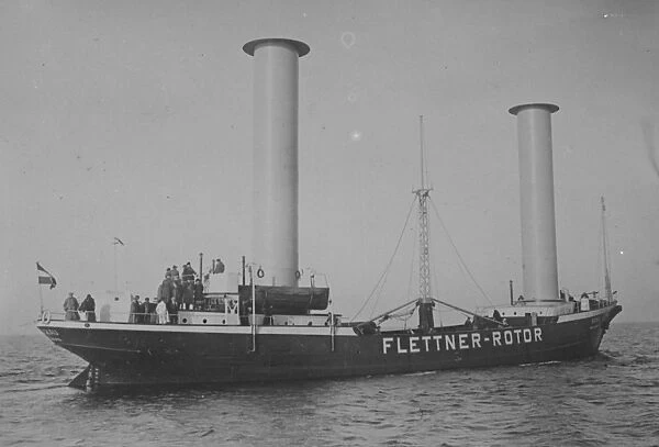 The wind ship. Herr Anton Fletter has invented a new sailing plan. It consists