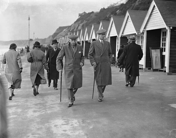 Wintering at Bournemouth. Prince Arthur, Duke of Connaught and Strathearn and his equerry