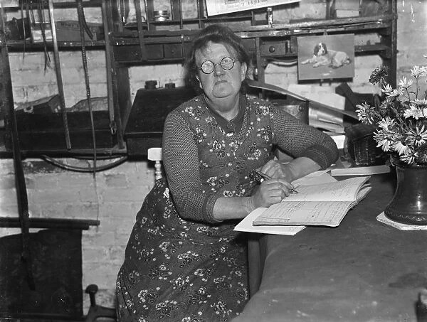 A woman verger in Chelsfield, Kent. 1936