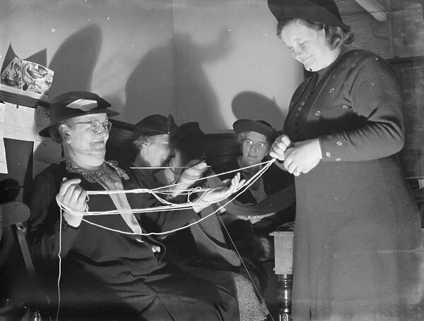 Women doing their voluntary service by knitting in Dartford, Kent. Here they