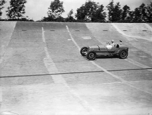 Women racing drivers practice for new speed duel at Brooklands. Mrs Kay Petre at